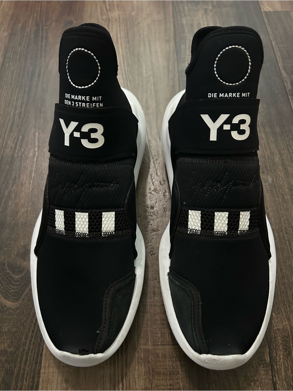 Y-3 ADIDAS Suberou Black slip on sneakers Men's Size 7 BCO899